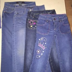 Lot of 4 jeans Jordache and Faded Glory size 7